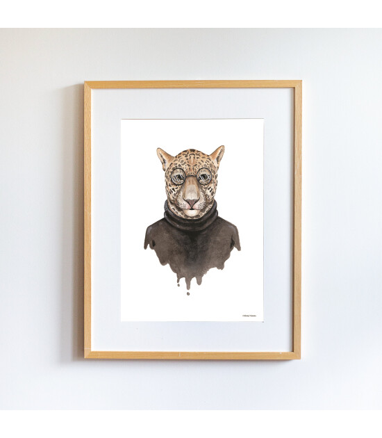 Little Forest Animals Shepherd the Leopard (Natural Çerçeve)