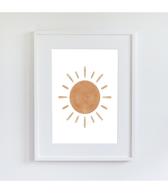 Little Forest Animals Love Sun (Beyaz Çerçeve)