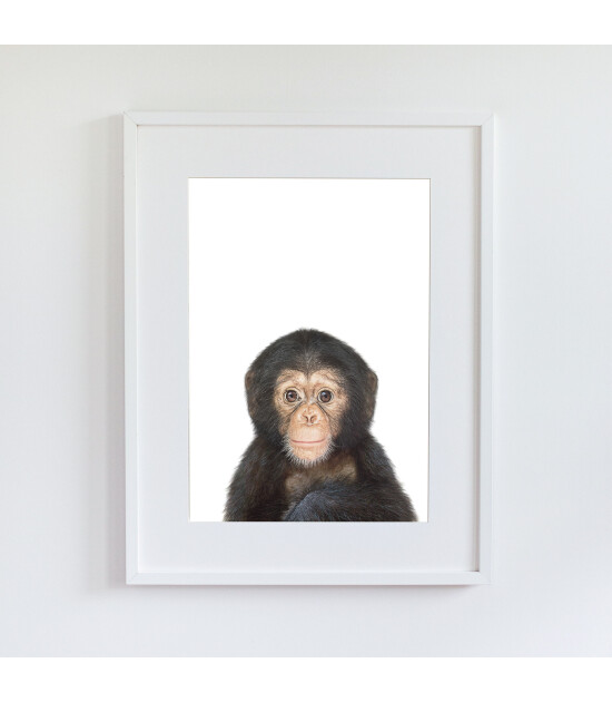 Little Forest Animals Marcel the Monkey (Beyaz Çerçeve)