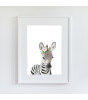 Little Forest Animals Tacho with Flower (Beyaz Çerçeve)