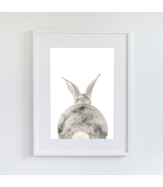 Little Forest Animals Bunny Butt (Beyaz Çerçeve)
