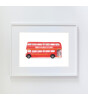 Little Forest Animals London Bus (Beyaz Çerçeve)