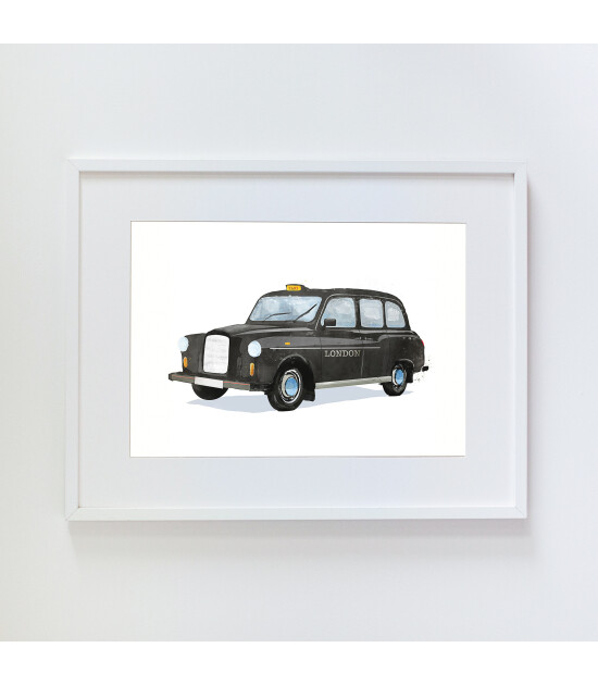 Little Forest Animals London Taxi (Beyaz Çerçeve)