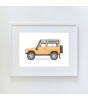 Little Forest Animals Orange Land Rover Defender (Beyaz Çerçeve)