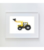 Little Forest Animals Backhoe Loader (Beyaz Çerçeve)