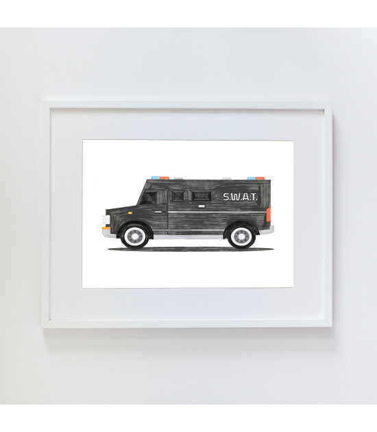 Little Forest Animals SWAT Van (Beyaz Çerçeve)