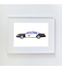 Little Forest Animals Police Car (Beyaz Çerçeve)