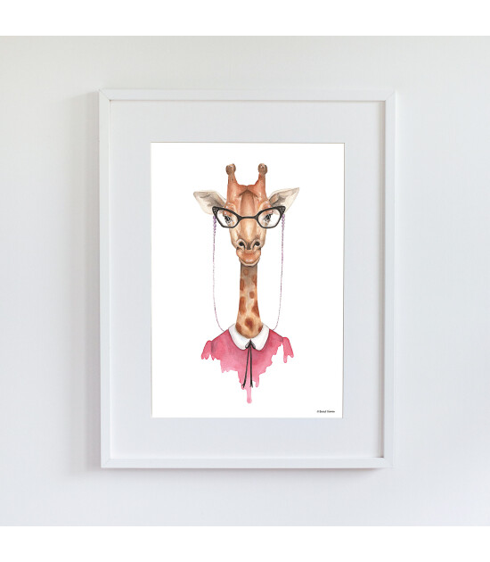 Little Forest Animals Madame Gloria (Beyaz &Ccedil;er&ccedil;eve)