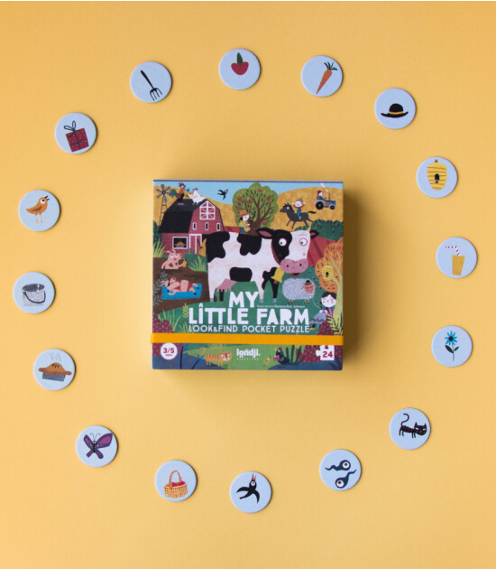 Londji Pocket Puzzle // My Little Farm (24 Par&ccedil;a)