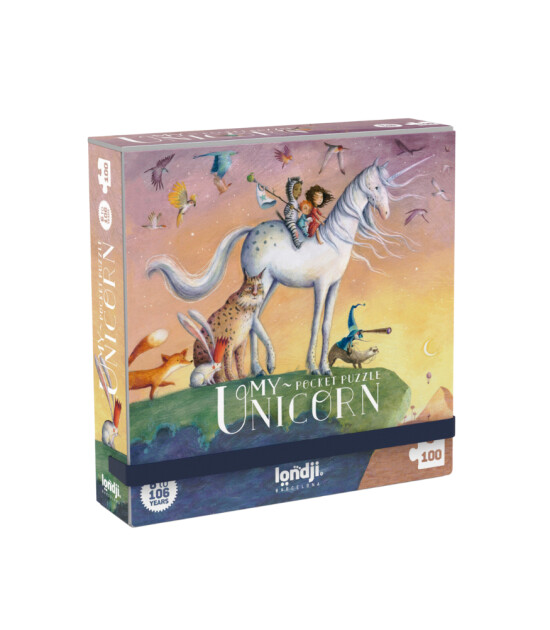 Londji Pocket Puzzle // My Unicorn (100 Parça)