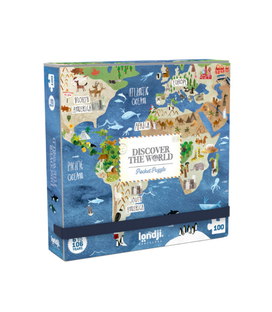 Londji Pocket Puzzle // Discover the World (100 Parça)