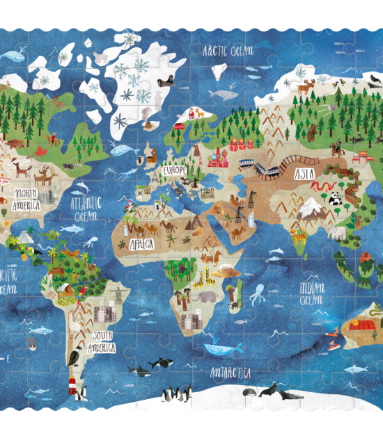 Londji Pocket Puzzle // Discover the World (100 Parça)