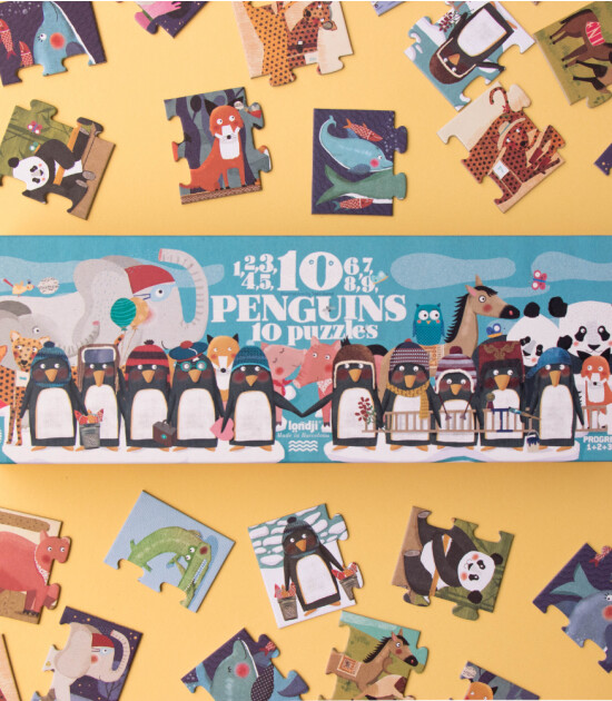 Londji Puzzle // 10 Penguins (1-10 Parçalı 10 Puzzle)