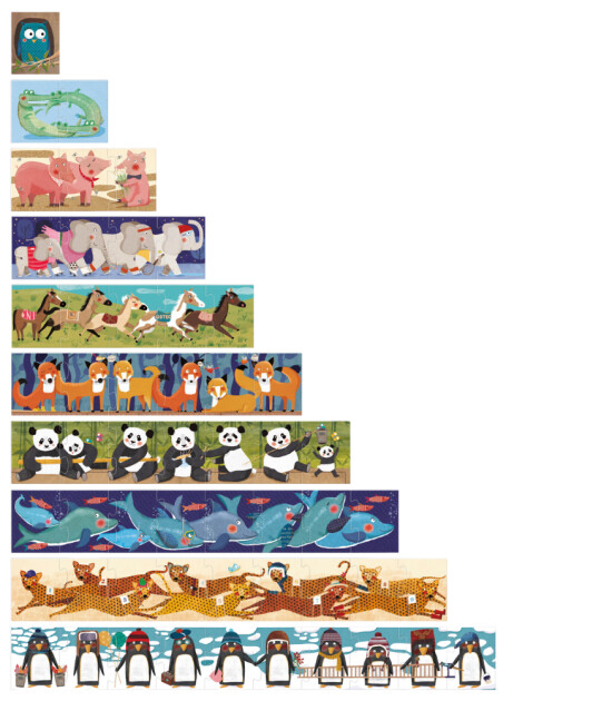 Londji Puzzle // 10 Penguins (1-10 Parçalı 10 Puzzle)