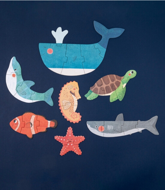 Londji Puzzle // Blue (2-3-4-5 Par&ccedil;a)