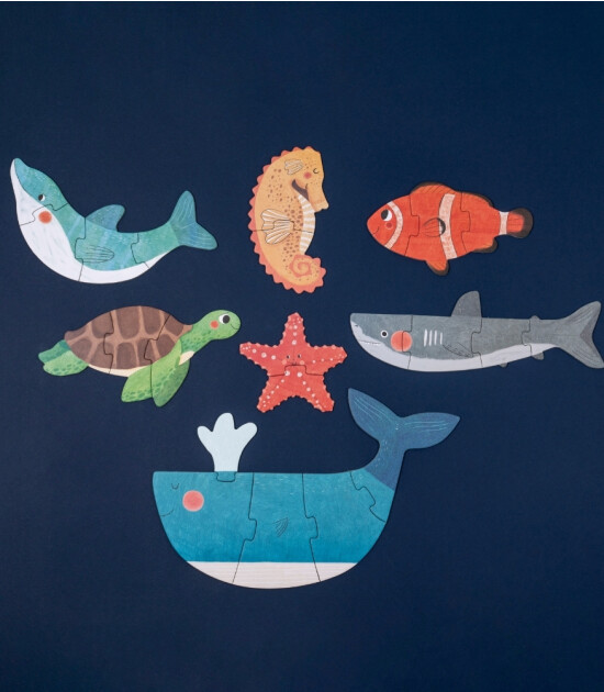 Londji Puzzle // Blue (2-3-4-5 Par&ccedil;a)