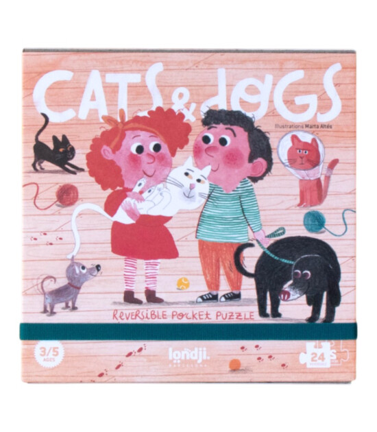 Londji Pocket Puzzle // Cats & Dogs (24 Parça)
