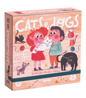 Londji Pocket Puzzle // Cats & Dogs (24 Par&ccedil;a)