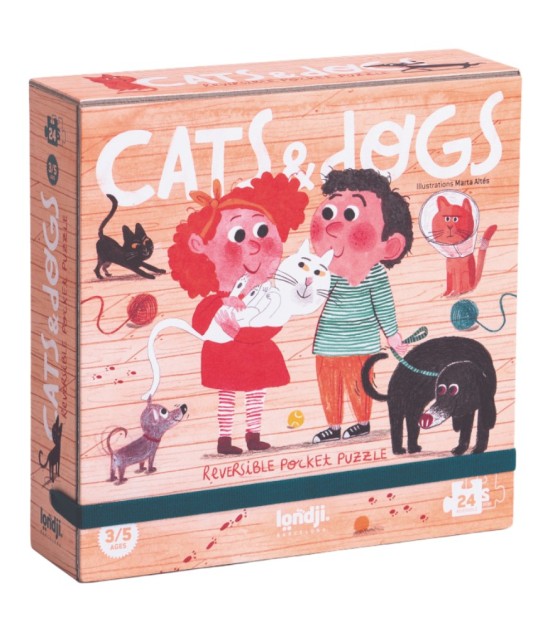 Londji Pocket Puzzle // Cats & Dogs (24 Parça)