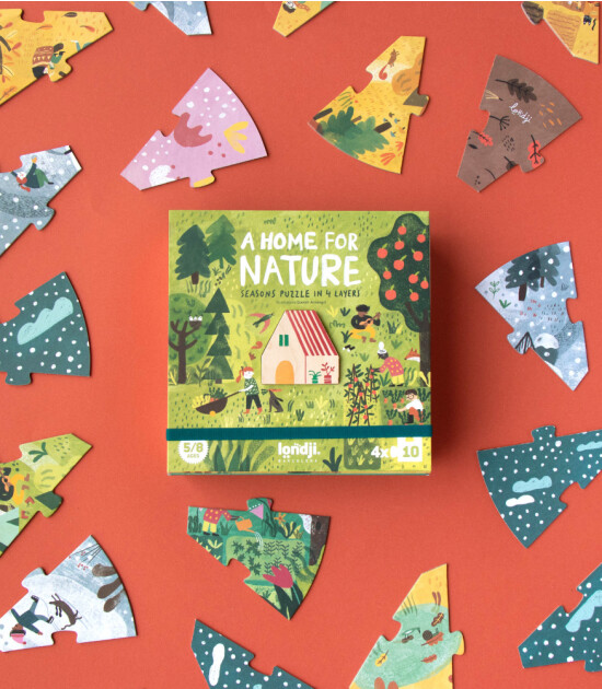 Londji Puzzle // A Home for Nature (10 Parça * 4)