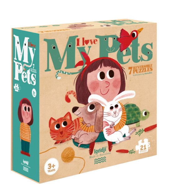 Londji Puzzle // I Love My Pets (3 Parça * 7 Adet)