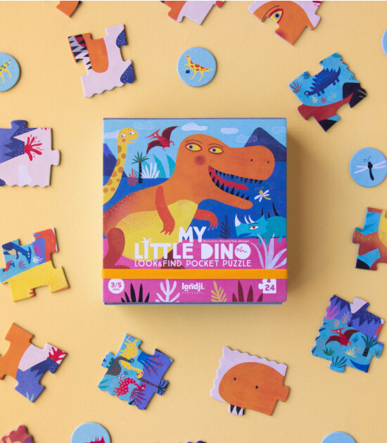 Londji Pocket Puzzle // My Little Dino (24 Par&ccedil;a)