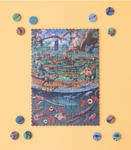 Londji Pocket Tiny Puzzle // Dinosaurs (50 Par&ccedil;a)