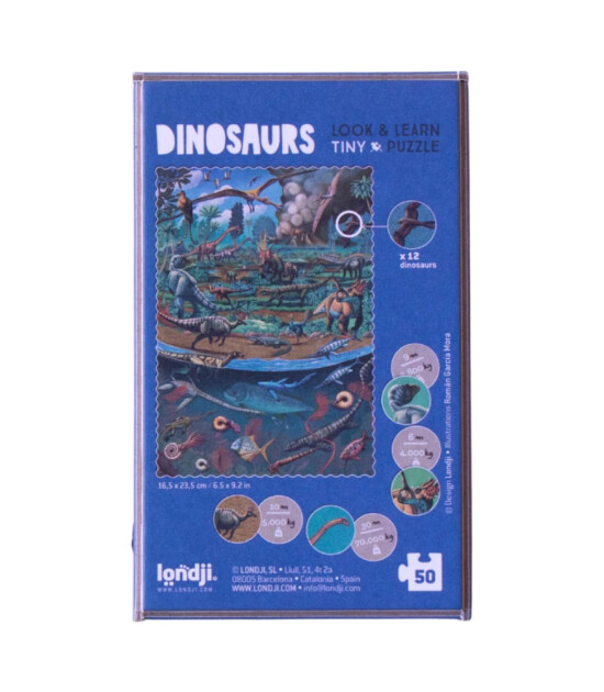 Londji Pocket Tiny Puzzle // Dinosaurs (50 Par&ccedil;a)