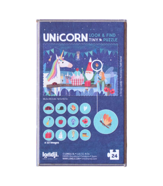 Londji Pocket Tiny Puzzle // Unicorn (24 Par&ccedil;a)