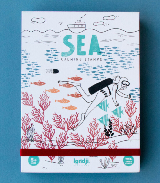 Londji Ahşap Baskı Tasarım Set // Calm Stamps Sea