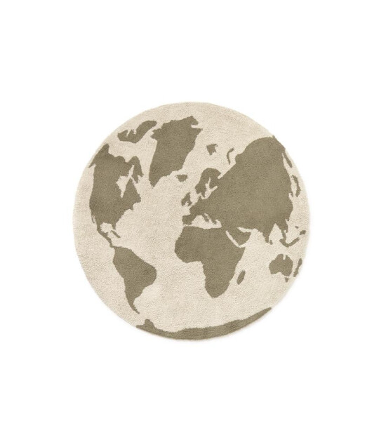 Lorena Canals Halı // World Map Rugcycled
