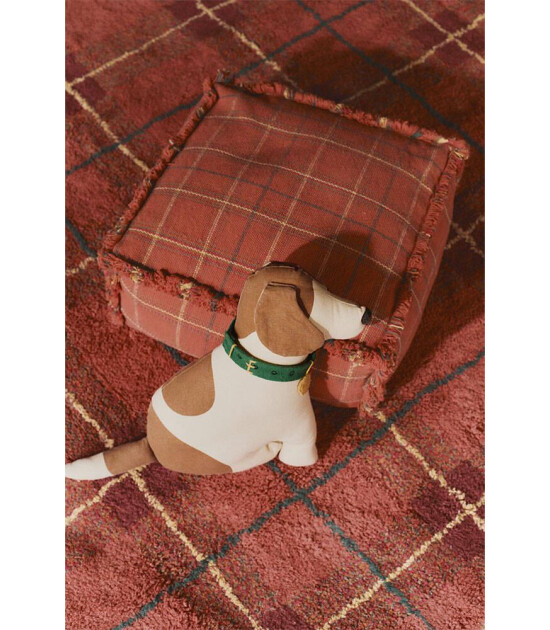 Lorena Canals Halı // Tartan - Vintage Red (M)