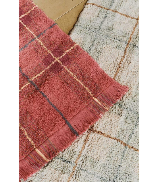 Lorena Canals Halı // Tartan - Vintage Red (M)