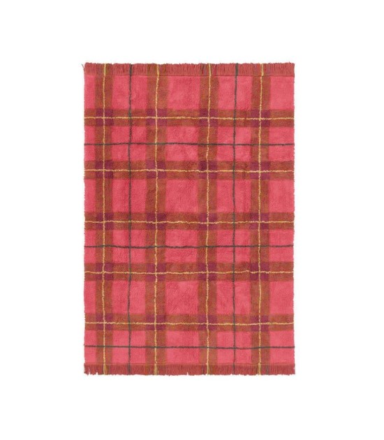 Lorena Canals Halı // Tartan - Vintage Red (S)
