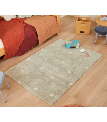 Lorena Canals Halı // Mini Dot Blue Sage