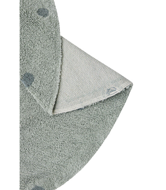 Lorena Canals Halı // Round Dot Blue Sage