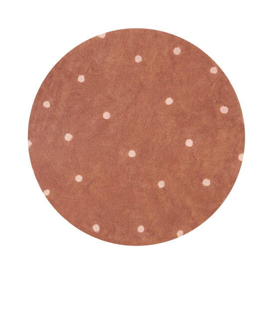 Lorena Canals Halı // Round Dot Chestnut