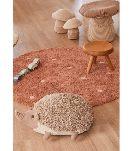 Lorena Canals Halı // Round Dot Chestnut