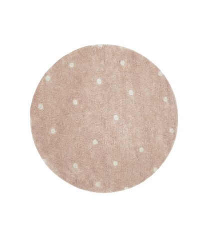 Lorena Canals Halı // Round Dot Rose