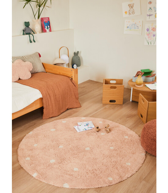 Lorena Canals Halı // Round Dot Rose