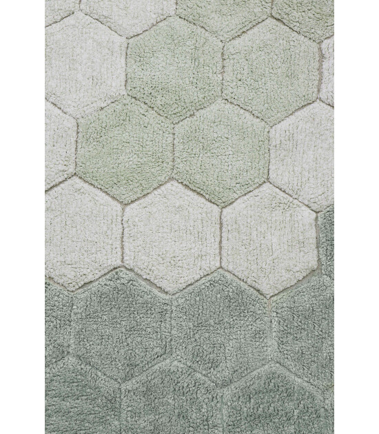 Lorena Canals Halı // Round Honeycomb Blue Sage (140 cm)