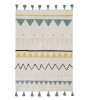 Lorena Canals Azteca Halı // Natural Vintage Mavi (140x200cm)