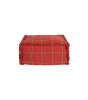 Lorena Canals Puf // Tartan - Mapple Red