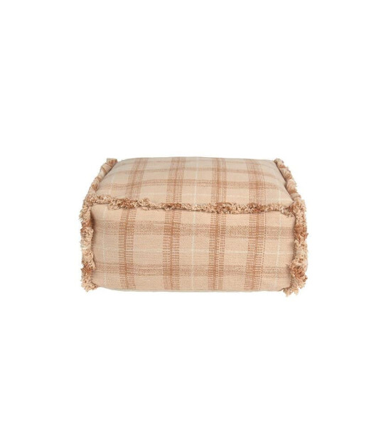 Lorena Canals Puf // Tartan - Rose