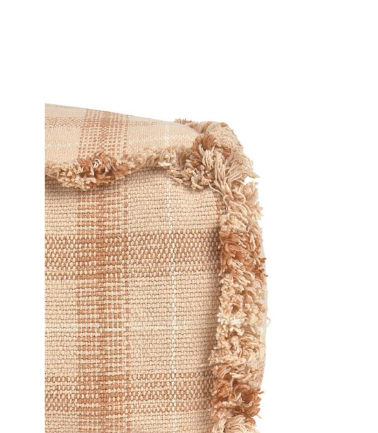 Lorena Canals Puf // Tartan - Rose