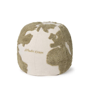 Lorena Canals Çocuk Odası Puf, World Map Rugcycled