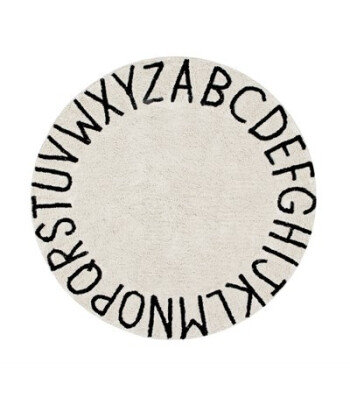 Lorena Canals Round ABC Halı // Naturel  (150cm)