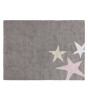 Lorena Canals Three Stars Tricolor Halı // Pembe - Beyaz - Sarı (120x160cm)