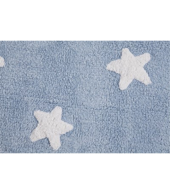 Lorena Canals Stars Halı // Mavi - Beyaz (120x160cm)