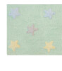 Lorena Canals Stars Tricolor Halı // Mint (120x160cm)